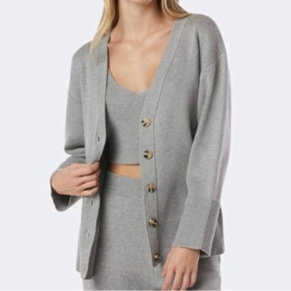 Favorite Daughter Heather Gray Button-Up Cardigan